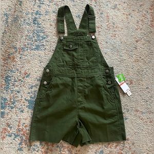 Tinseltown Green Denim Overalls